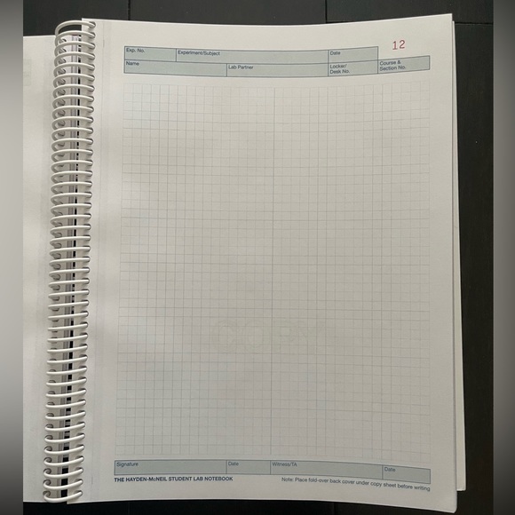 Student Lab Notebook for Organic Chemistry - Picture 2 of 8